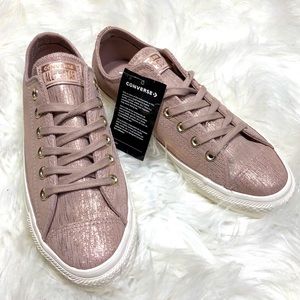 🌸✨ROSE GOLD CONVERSE PRECIOUS METAL CTAS SUEDE OX